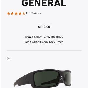 Spy sunglasses General ANSI gently used